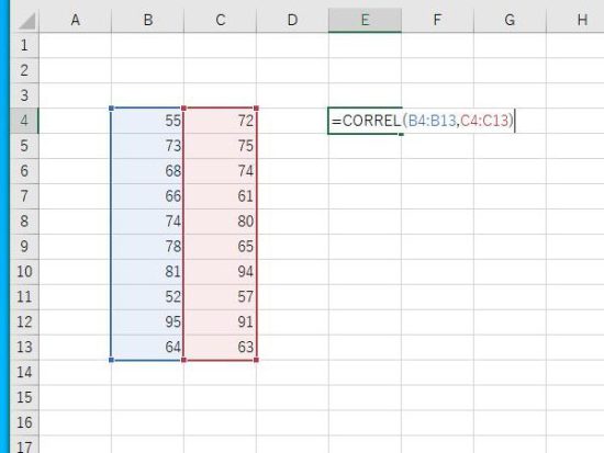 CORREL関数