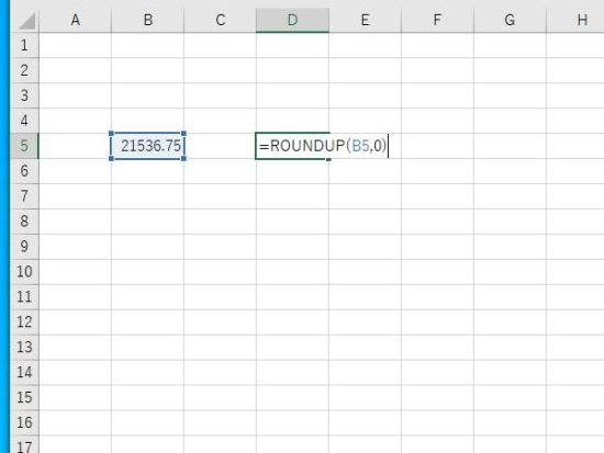 ROUNDUP関数