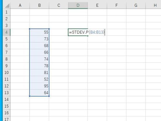 STDEV.P関数