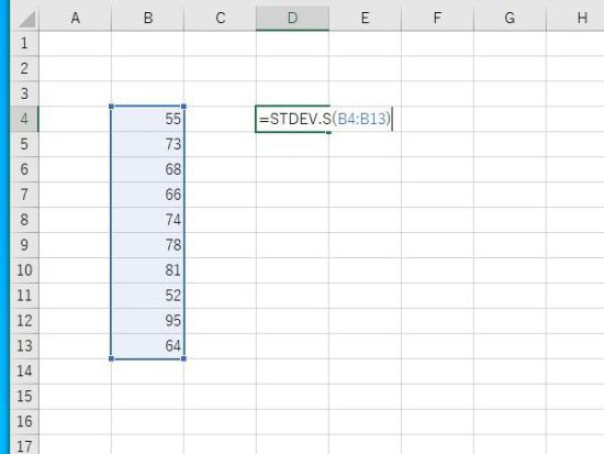 STDEV.S関数