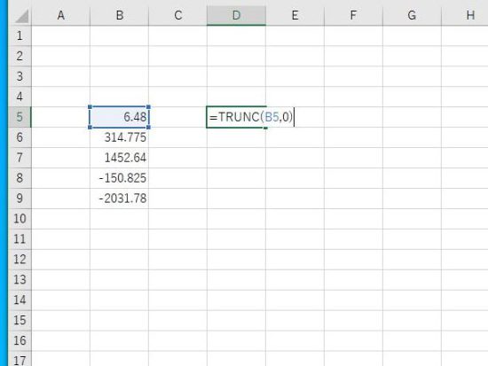 TRUNC関数