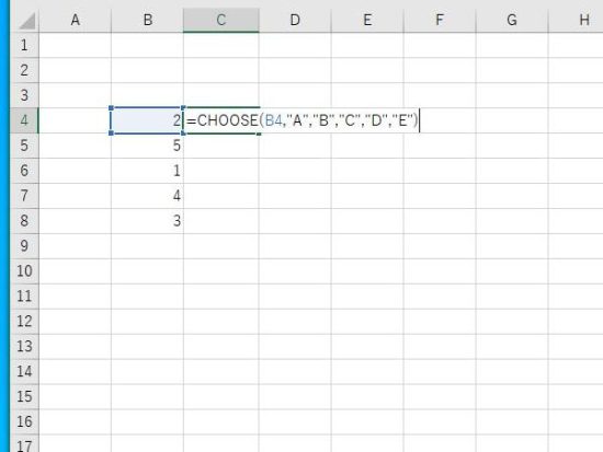 CHOOSE関数