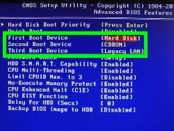 First Boot Device