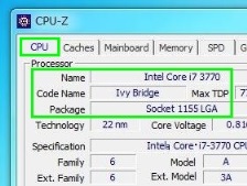 CPUの情報