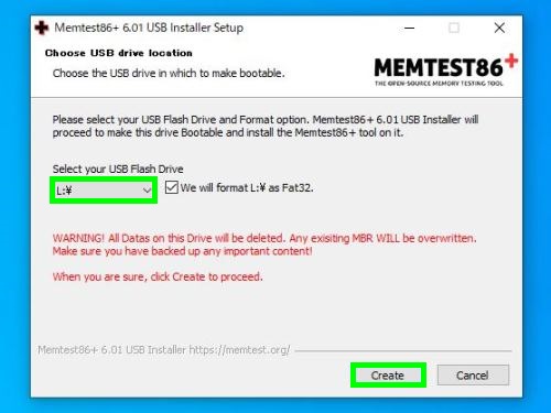 USBでの作成