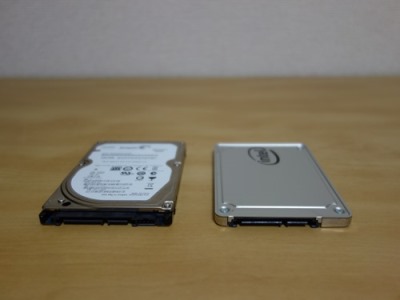 2.5インチのHDDとSSD